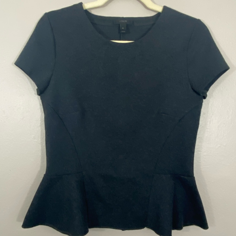 J. CREW dark grey peplum top!